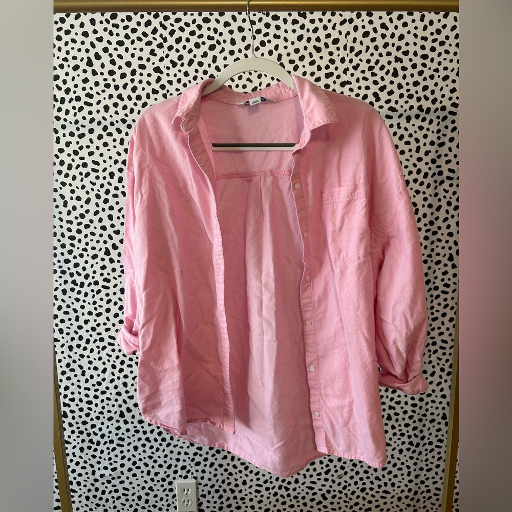 Old Navy Pink Boyfriend Shirt